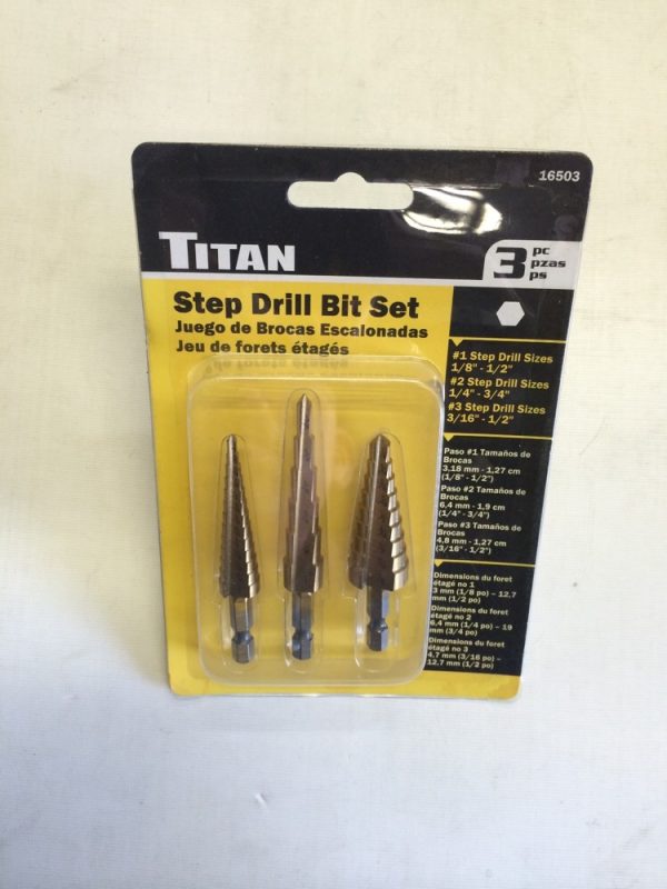Titan 3 Piece Titanium Step Drill Bit Set - Image 4