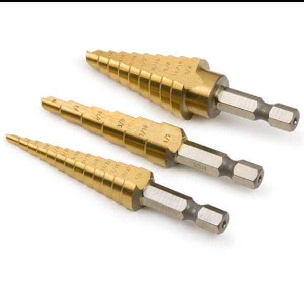 Titan 3 Piece Titanium Step Drill Bit Set