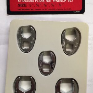 5 Piece Crowfootflare Nut Wrench 1/2 To 3/4