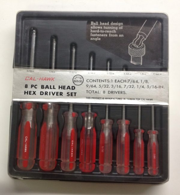8 Pc Ball Head Hex Driver Set