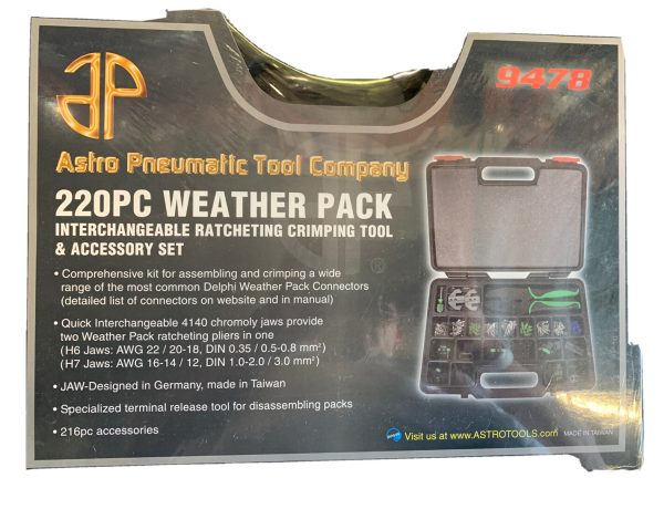 Astro Pneumatic 9478 220 Piece Interchangeable Ratcheting Crimping Set - Image 4