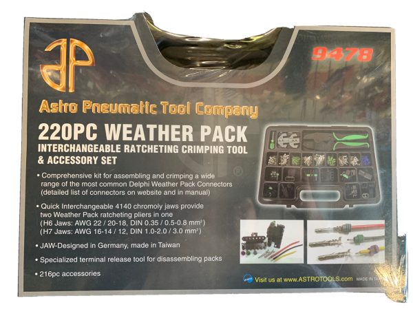Astro Pneumatic 9478 220 Piece Interchangeable Ratcheting Crimping Set