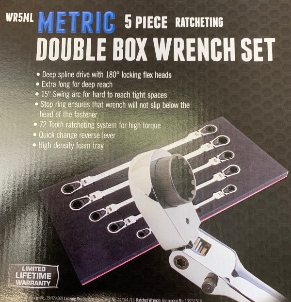 EZRED WR5ML 5 PIECE DOUBLE BOX WRENCH SET - Image 4