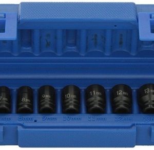 Grey Pneumatic 9712MG 1/4" Dr  Shallow5mm-15 mmMetric Magnetic Impact Socket Set