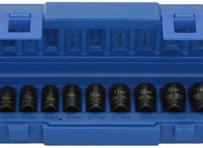 Grey Pneumatic 9712MG 1/4" Dr Shallow5mm-15 mmMetric Magnetic Impact Socket Set