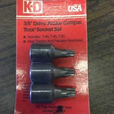 KD 3406 3/8" Drive Brake Caliper Torx Socket Set T40 T45 T50