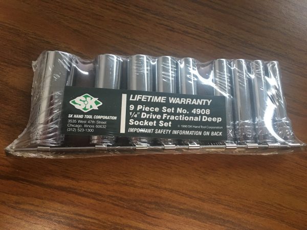 SK4908 9 piece 1/4" drive fractional deep socket set - Image 4